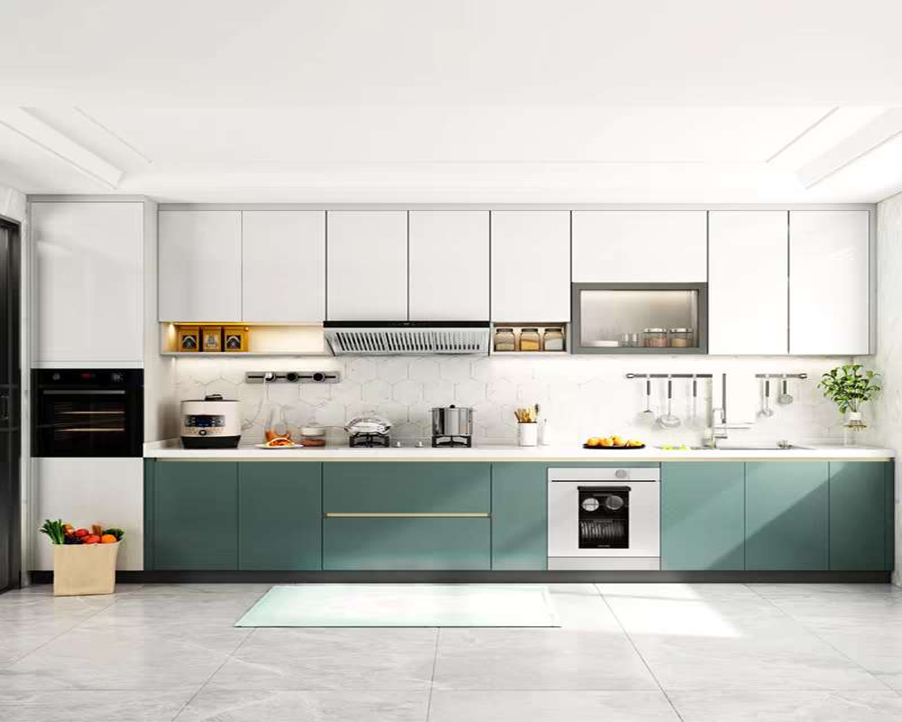 Tủ bếp inox cánh acrylic